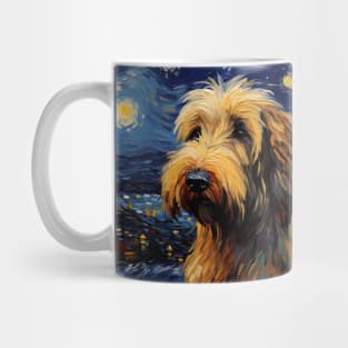 Briard in Starry Night style Mug